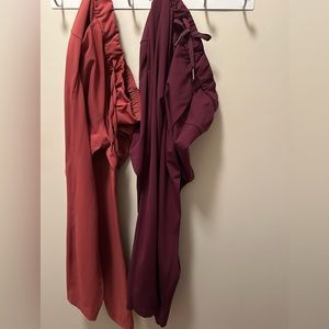 2 pairs of Lululemon On the fly pants